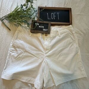 NWT + LOFT + White Shorts